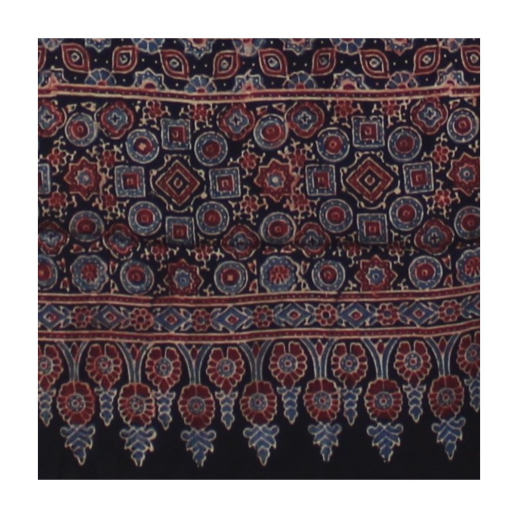 Hand Block Print Modal Silk Stole