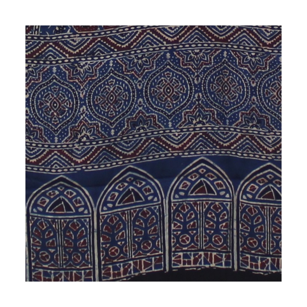 Hand Block Print Modal Silk Stole