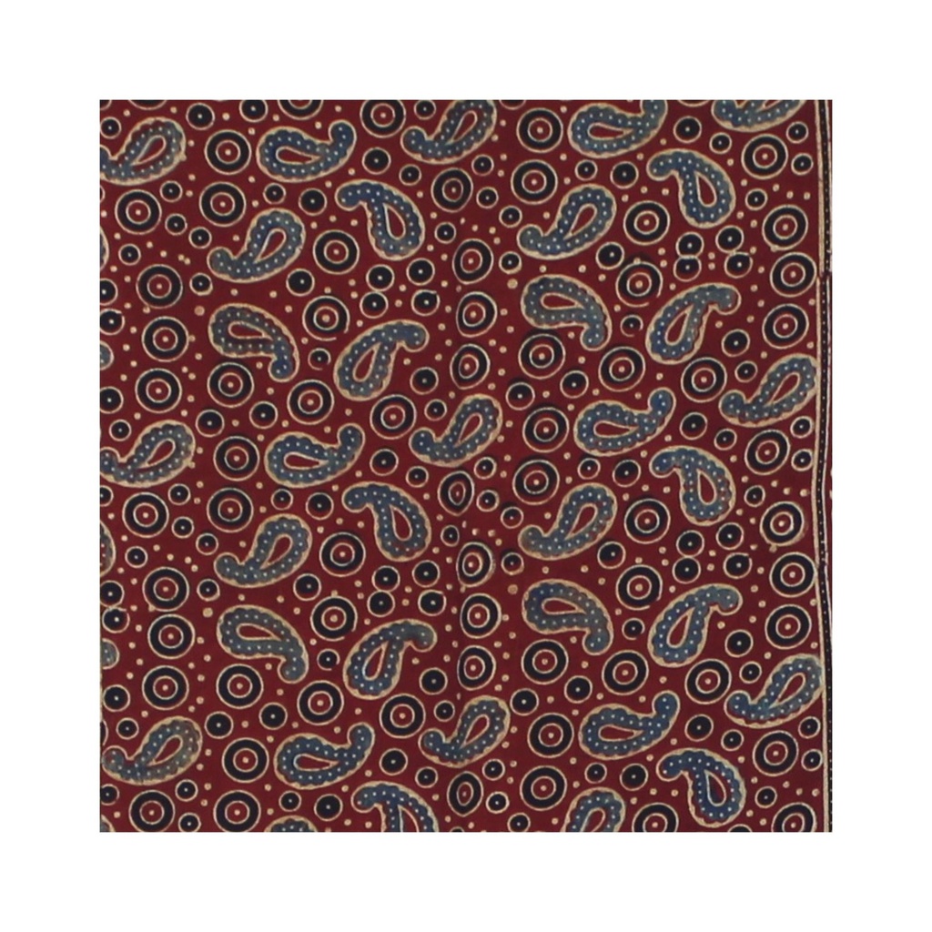 Ajrakh Hand Block Print Mashru Stole