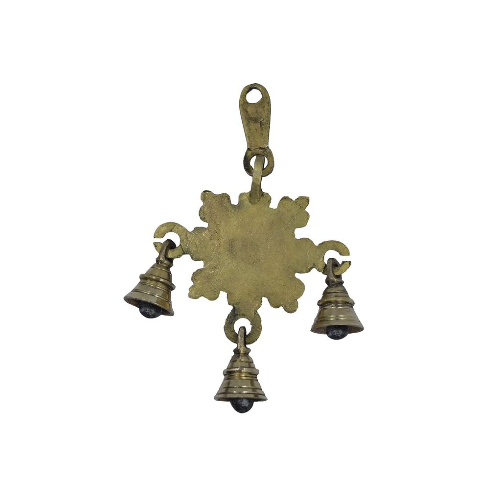Handcrafted Brass Subh Hanging with Bells | Traditional Door &amp; Temple Décor