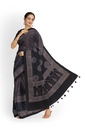 Ajrakh Hand Block Print Cotton Saree
