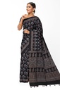 Ajrakh Hand Block Print Cotton Saree