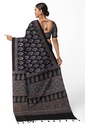 Ajrakh Hand Block Print Cotton Saree