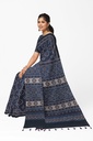 Ajrakh Hand Block Print Cotton Saree