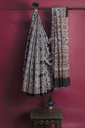 Ajrakh Hand Block Print Cotton Saree