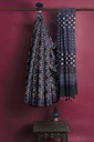 Ajrakh Hand Block Print Cotton Saree