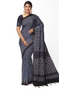 Ajrakh Hand Block Print Cotton Saree