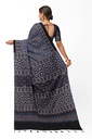 Ajrakh Hand Block Print Cotton Saree