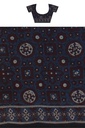Ajrakh Hand Block Print Cotton Saree