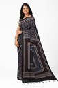 Ajrakh Hand Block Print Cotton Saree