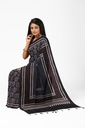 Ajrakh Hand Block Print Cotton Saree