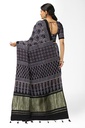 Handcrafted Ajrakh Block Print Modal Silk Saree