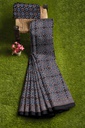 Handcrafted Ajrakh Block Print Modal Silk Saree