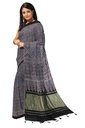 Handcrafted Ajrakh Block Print Modal Silk Saree