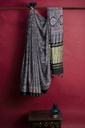 Handcrafted Ajrakh Block Print Modal Silk Saree