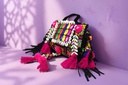 Handcrafted Banjara Boho Embroidered Shell &amp; Tassel Sling Bag