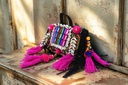 Handcrafted Banjara Boho Embroidered Shell &amp; Tassel Sling Bag
