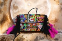 Handcrafted Banjara Boho Embroidered Shell &amp; Tassel Sling Bag