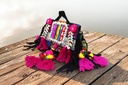 Handcrafted Banjara Boho Embroidered Shell &amp; Tassel Sling Bag