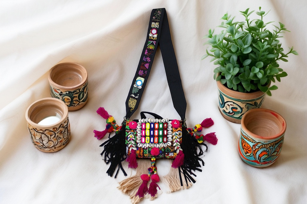 Handmade Kutchi Embroidered Sling Bag