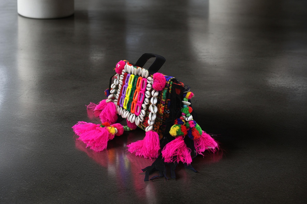 Handcrafted Banjara Boho Embroidered Shell &amp; Tassel Sling Bag