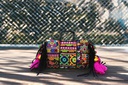 Handcrafted Banjara Boho Embroidered Shell &amp; Tassel Sling Bag