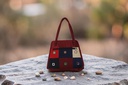 Handcrafted Mashru Fabric Tote Bag with Mirror Work