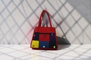 Handcrafted Mashru Tote Bag with Mirror Work