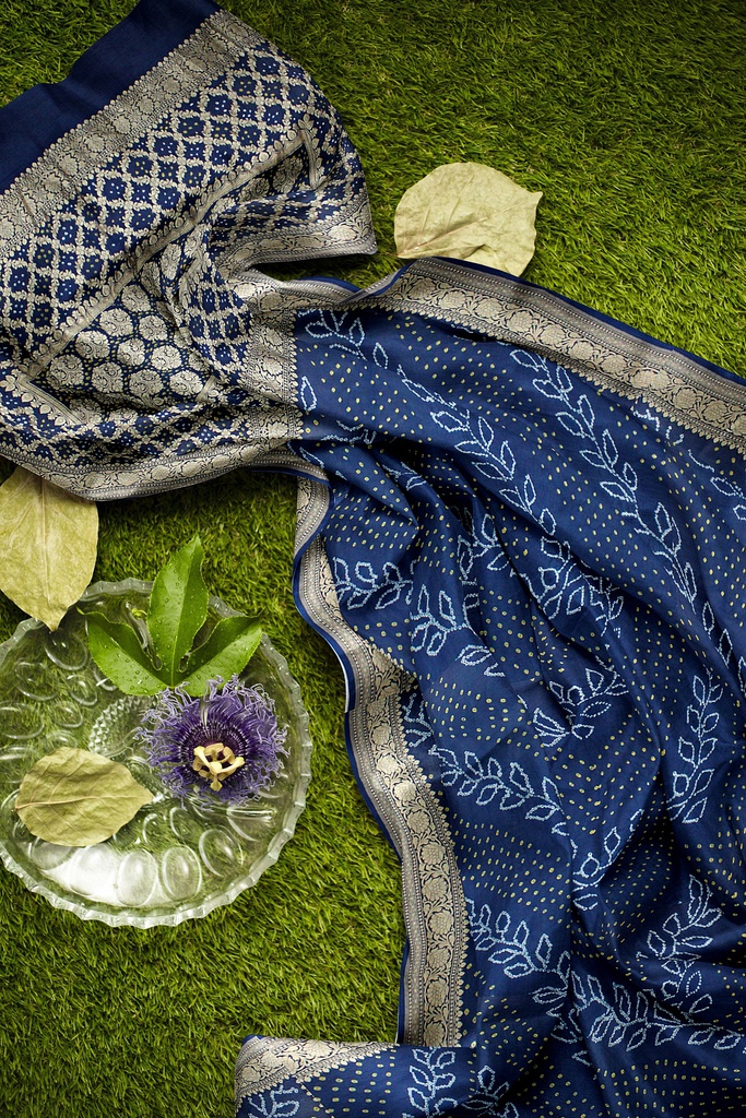 Hand Dyed Georgette Bandhani Saree