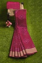 Hand Dyed Georgette Bandhani Saree