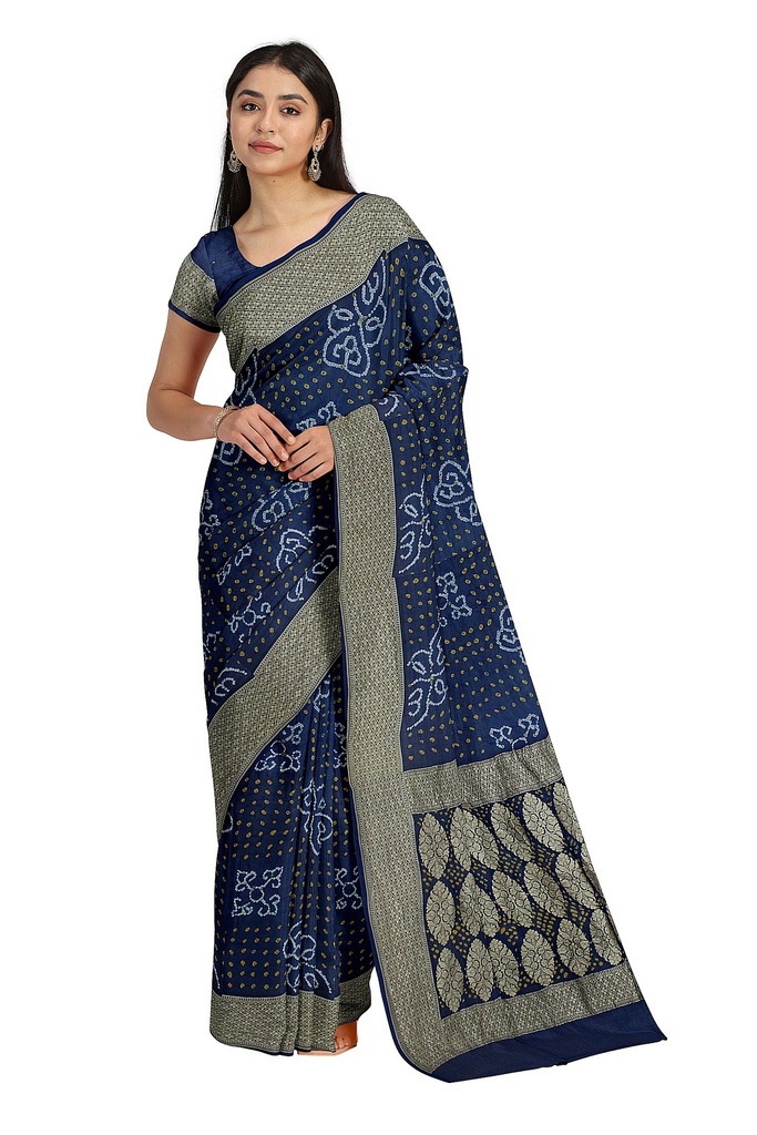 Hand Dyed Bandhani Saree