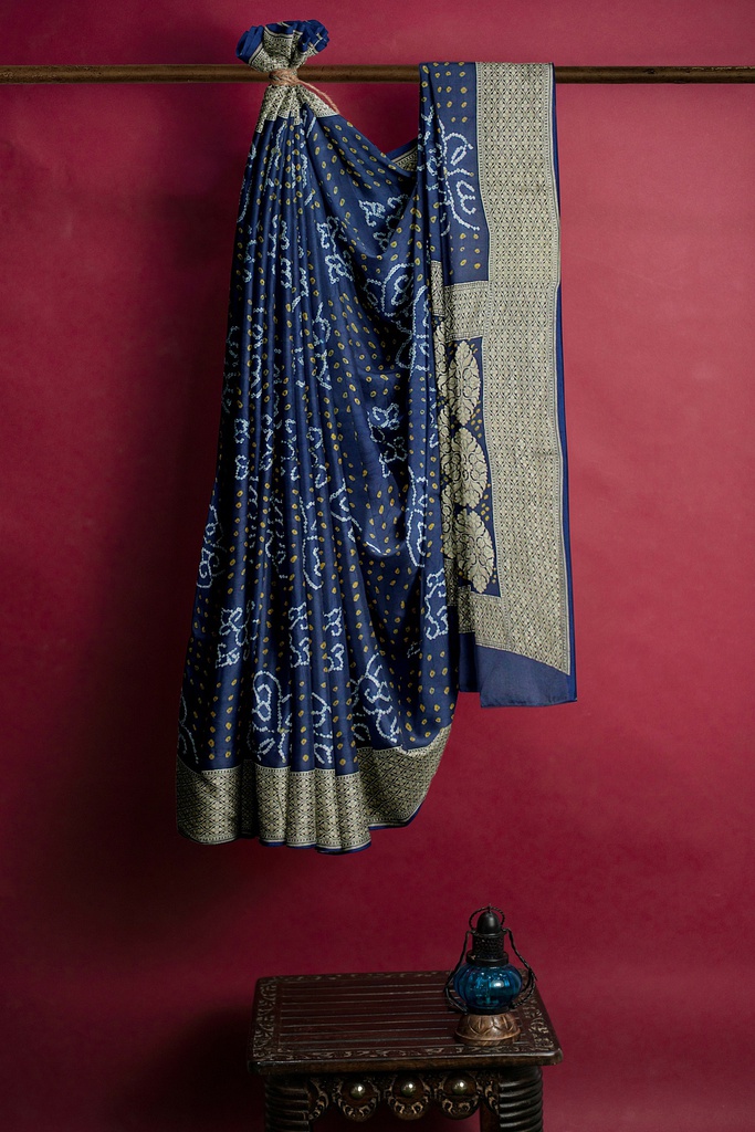 Hand Dyed Bandhani Saree