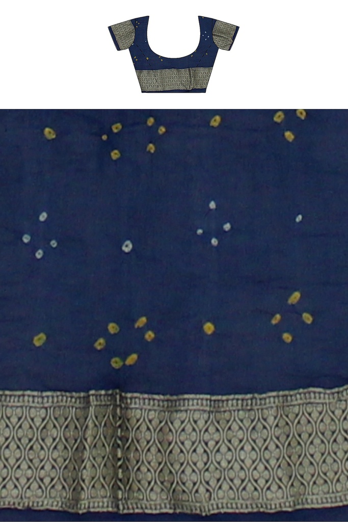 Hand Dyed Bandhani Saree