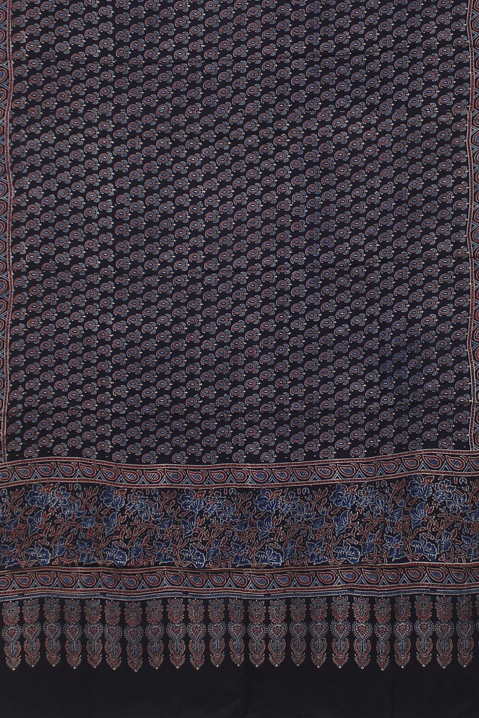 Ajrakh Hand Block Print Modal Silk Dupatta