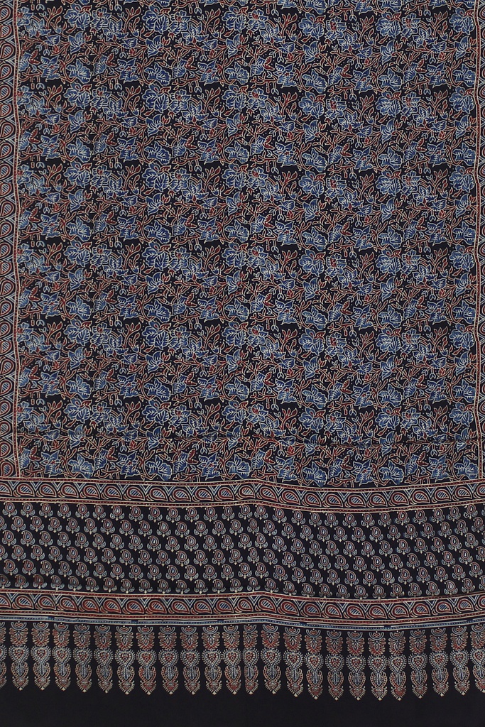 Ajrakh Hand Block Print Modal Silk Dupatta