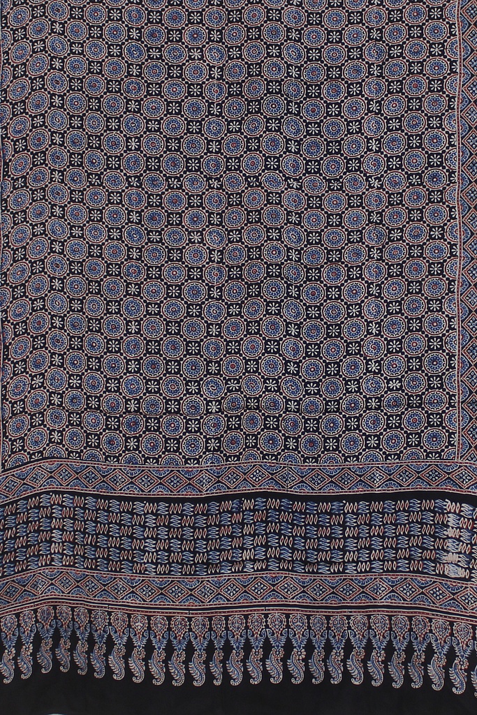 Ajrakh Hand Block Print Modal Silk Dupatta