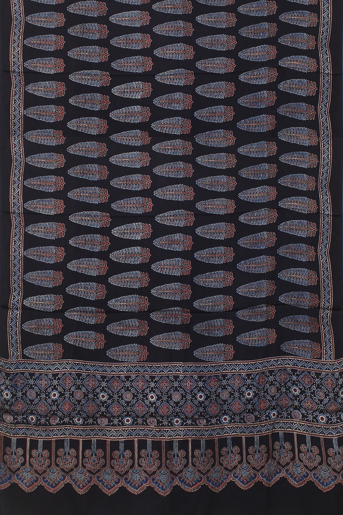 Ajrakh Hand Block Print Modal Silk Dupatta