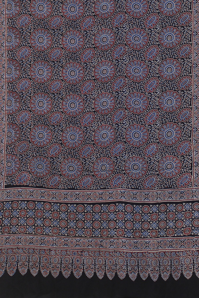 Ajrakh Hand Block Print Modal Silk Dupatta