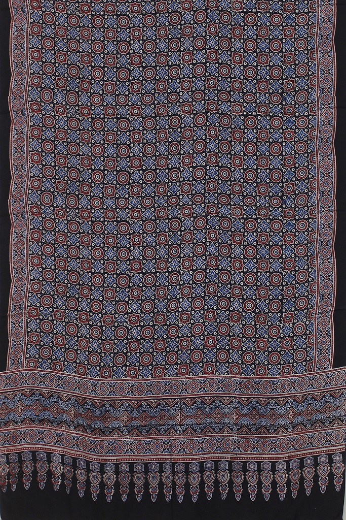 Ajrakh Hand Block Print Modal Silk Dupatta