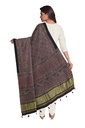 Ajrakh Hand Block Print Mashru Silk Dupatta
