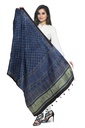 Ajrakh Hand Block Print Mashru Silk Dupatta