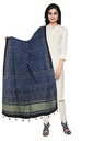 Ajrakh Hand Block Print Mashru Silk Dupatta