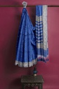 Handwoven Royal Blue Ashavali Saree with Traditional Zari Border