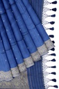 Handwoven Royal Blue Ashavali Saree with Traditional Zari Border