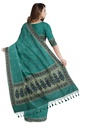 Handwoven Royal Blue Ashavali Saree with Traditional Zari Border