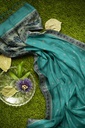 Handwoven Royal Blue Ashavali Saree with Traditional Zari Border