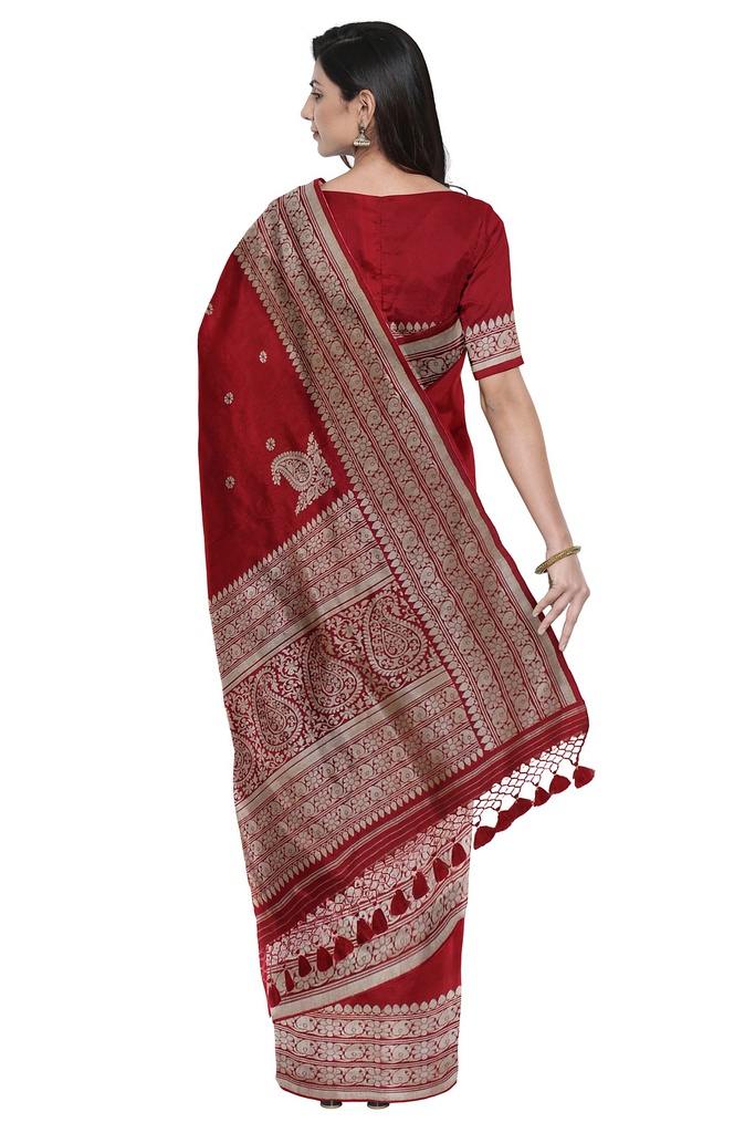 Handwoven Royal Blue Ashavali Saree with Traditional Zari Border