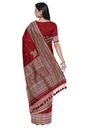 Handwoven Royal Blue Ashavali Saree with Traditional Zari Border