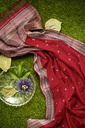 Handwoven Royal Blue Ashavali Saree with Traditional Zari Border