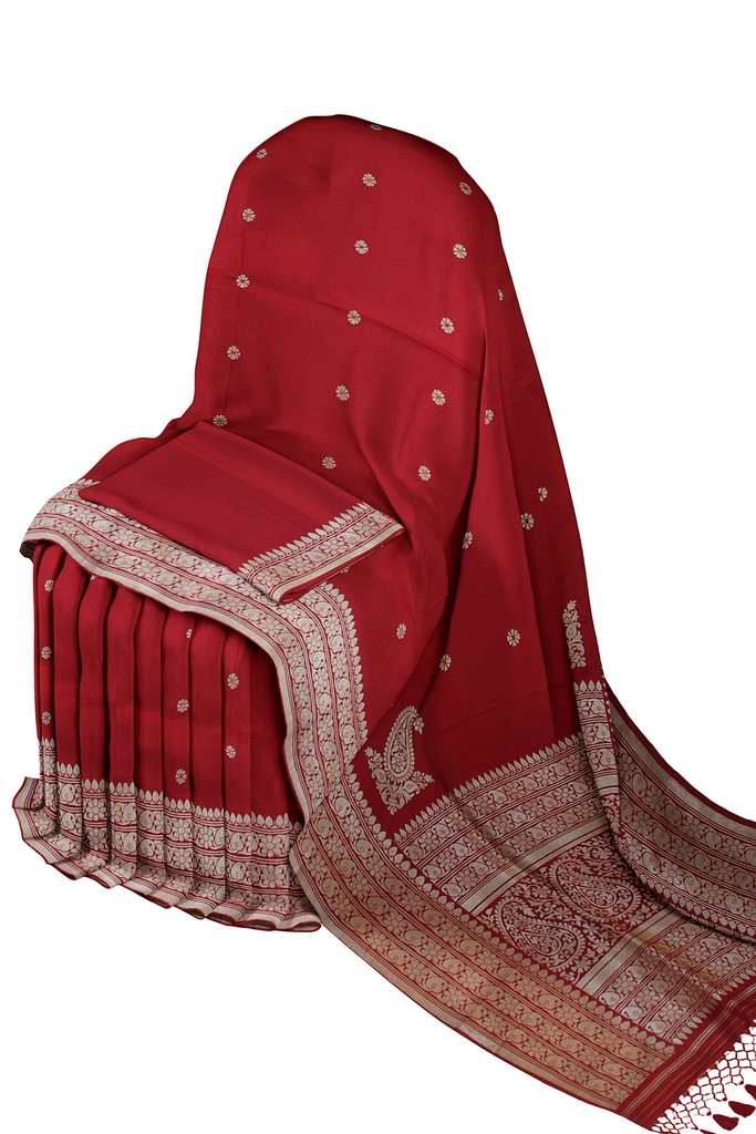 Handwoven Royal Blue Ashavali Saree with Traditional Zari Border